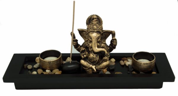 Natural Scents-Ganesh Zen Garden Incense And Candle Burner-Incense & Catchers-653789