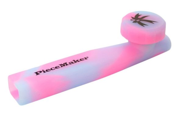 Piece Maker Large Silicone Pipe-Silicone Smoking Pipes-Blue Pink-652337
