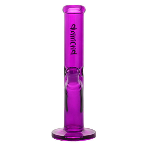 Diamond Glass-10" Colored Straight Tube-Bongs-Glass Bongs-Purple-654941