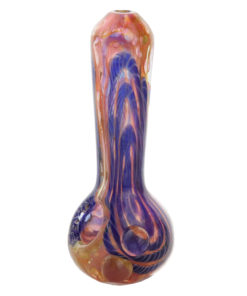 No Name-4" Cane Swirl Glass Pipe-Glass Pipes-655060